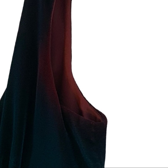 Vintage 1980s Regency Formal Gown Maxi Dress Size 3/4 Ombre teal and burgundy - Picture 8 of 9